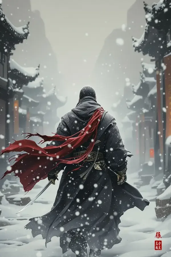 寒潭映雪